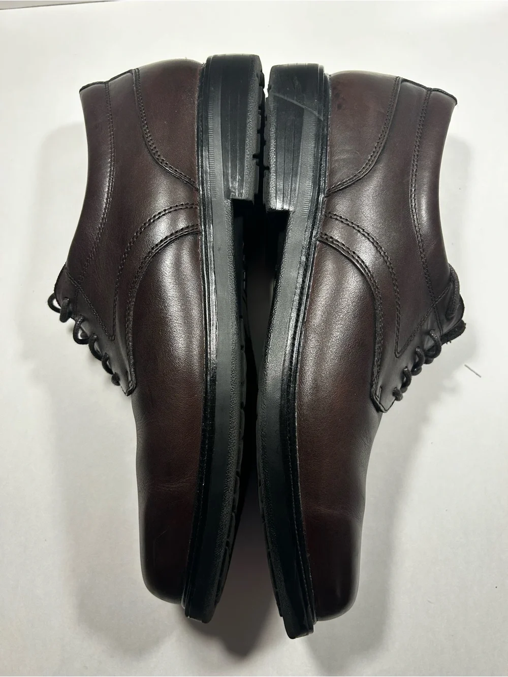Nunn Bush Dark Brown Leather Derby Lace-Up Shoes